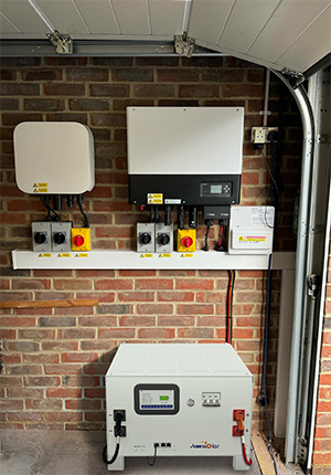 Stacked lithium battery installation 3